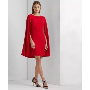 Lauren Ralph Lauren Women's Dress Sz 14 Women's Georgette Cape
